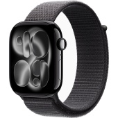 Apple Watch Series 11 (42mm) Алюминиевый корпус, Черный глянец, Sport Loop (без RuStore)