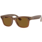 Умные очки Ray-Ban Wayfarer, карамельная оправа, Поляризационные: Коричневые линзы, L