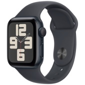 Apple Watch Sport SE 2024 (40mm) Алюминиевый корпус, Полуночный Черный, Sport Band (без RuStore)