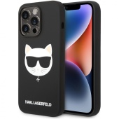 Чехол iPhone 14 Pro Max Накладка Силикон Karl Lagerfeld Liquid Silicone Choupette Hard (с MagSafe)