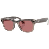 Умные очки Ray-Ban Wayfarer, каменная оправа, Фотохром: Прозрачные - Арбузно‑Красные, M