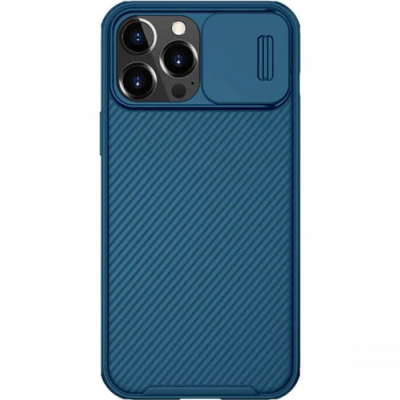 Чехол iPhone 13 Накладка Пластик Nillkin CamShield Pro (iPhone 13 Накладка Синий)
