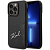 Чехол iPhone 14 Pro Max Накладка Кожзам Karl Lagerfeld with Cardslot Signature logo Hard