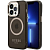 Чехол iPhone 14 Pro Max Накладка Пластик Guess Metal outline Hard Translucent (с поддержкой MagSafe)
