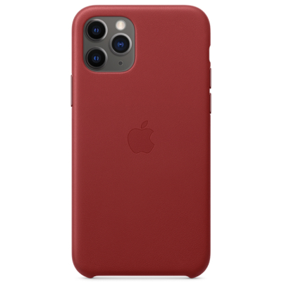 Чехол iPhone 11 Pro Накладка Leather Case (iPhone 11 Pro Накладка Красный)