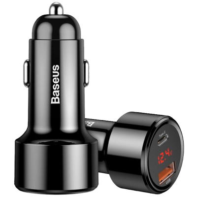 Автомобильное ЗУ Baseus Magic Series USB+USB-C PD (Автомобильное ЗУ Baseus Черный)