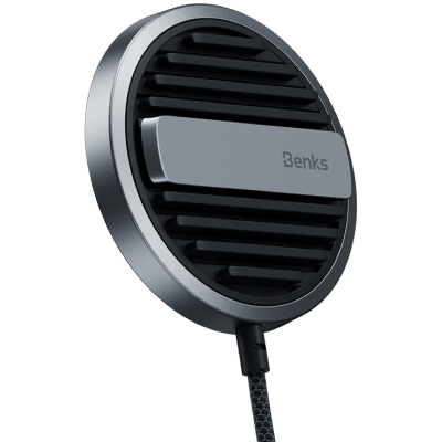 Беспроводная зарядка Benks InvisiBoost M01, 15 ватт, MagSafe (Беспроводное зарядное устройство Benks Черный)