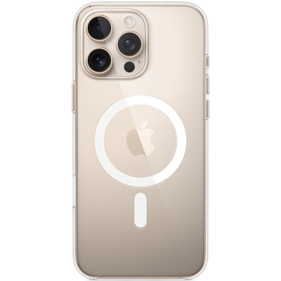 Чехол Clear Case для iPhone 16 Pro Пластик (с MagSafe) (Накладка Прозрачный)