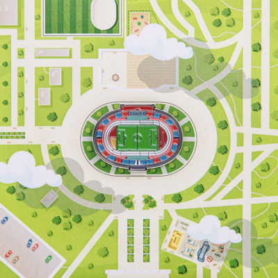 Значок Магнитка Центральный Стадион металлический, Магнит (Значок Центральный Стадион)